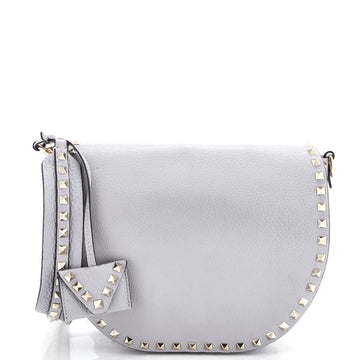 Rockstud Saddle Crossbody Bag Leather