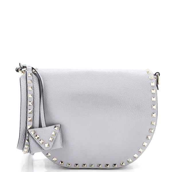 Rockstud Saddle Crossbody Bag Leather