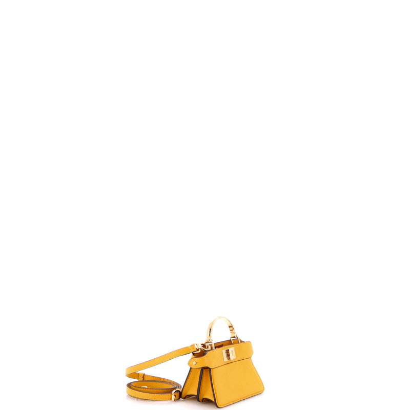 Maxi Handle Peekaboo Bag Leather Nano