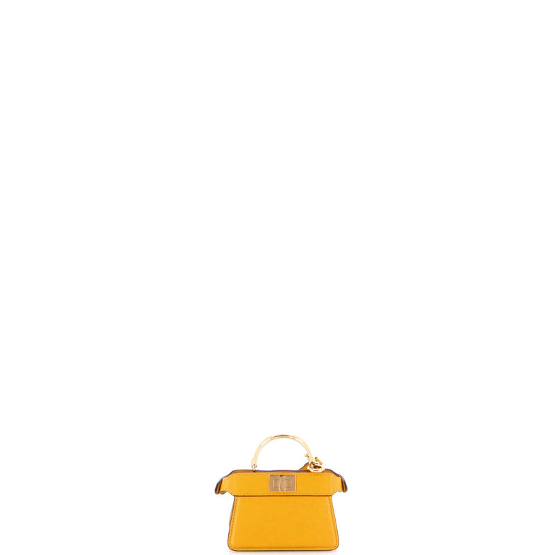 Maxi Handle Peekaboo Bag Leather Nano