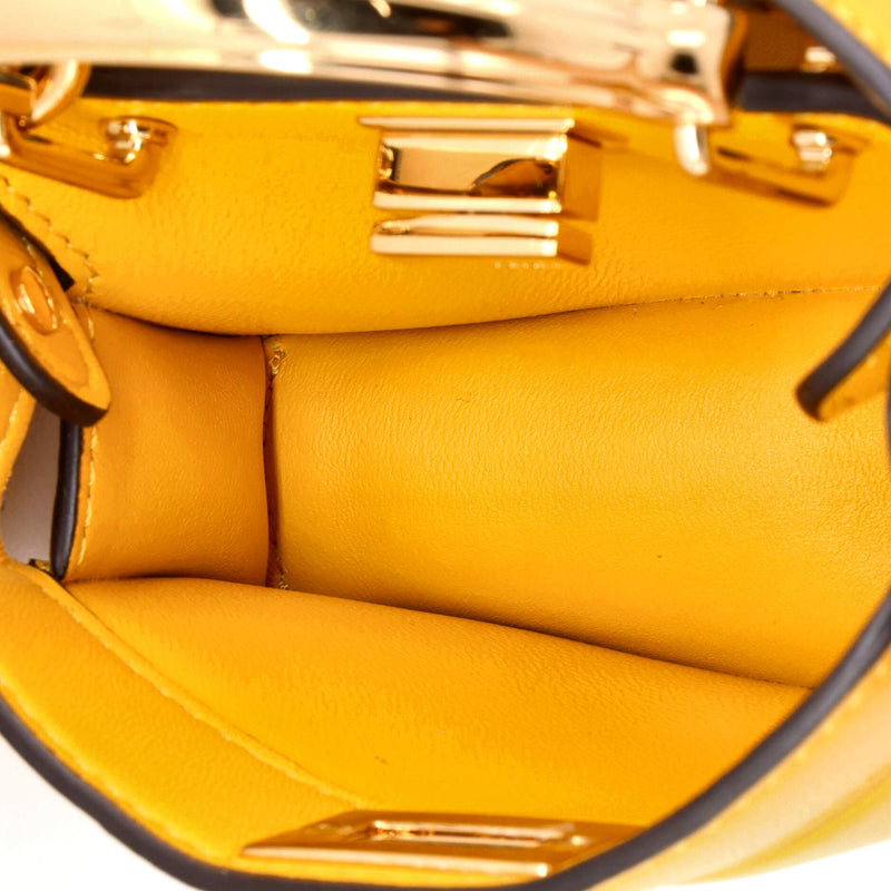 Maxi Handle Peekaboo Bag Leather Nano