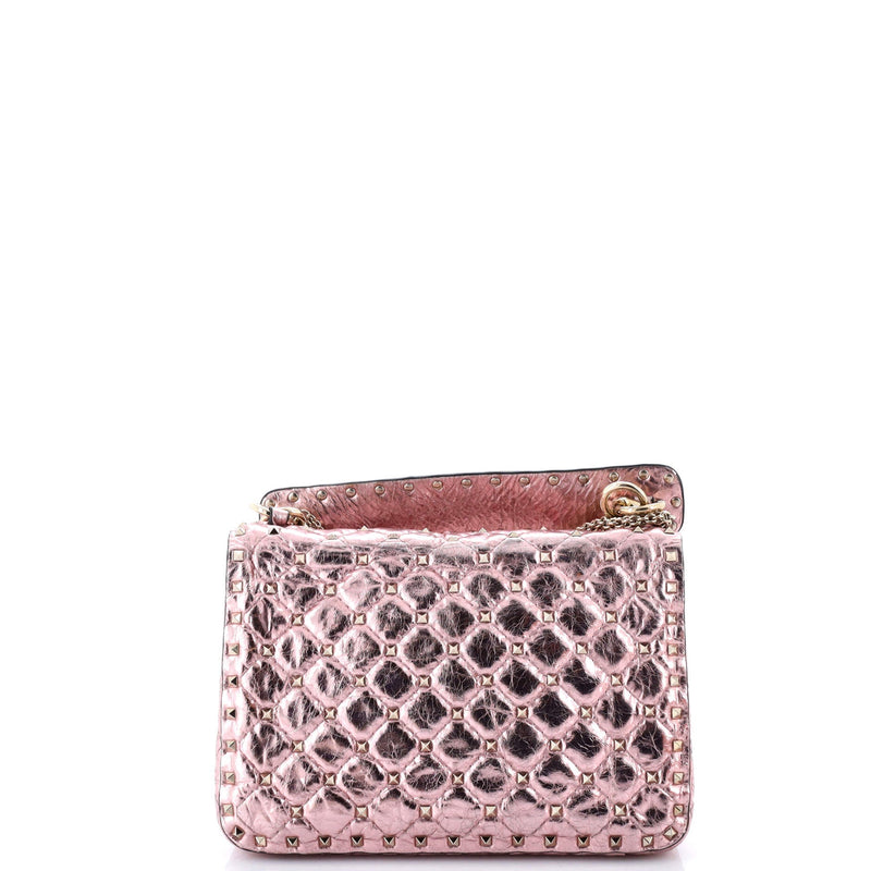 Rockstud Spike Flap Bag Crystal