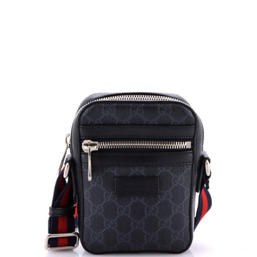 Web Strap Front Zip Messenger Bag Gg