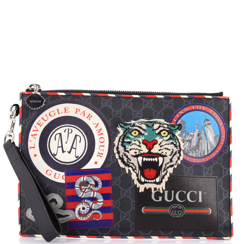 Night Courrier Pouch Gg Coated Canvas