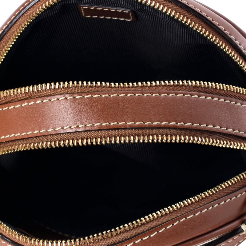 Louise Round Bag Canvas With Leather