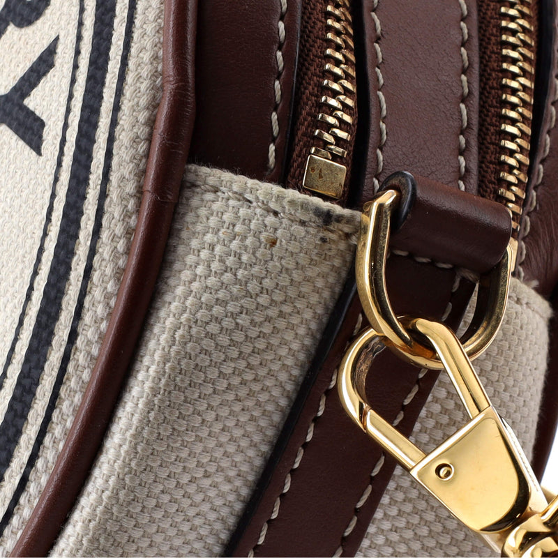 Louise Round Bag Canvas With Leather