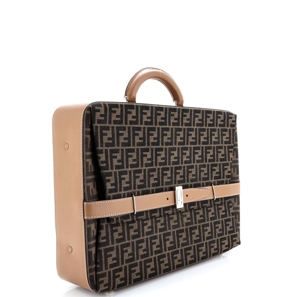 Ff Belted Top Handle Suitcase Zucca