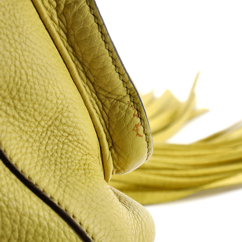 Bamboo Tassel Backpack Leather Medium