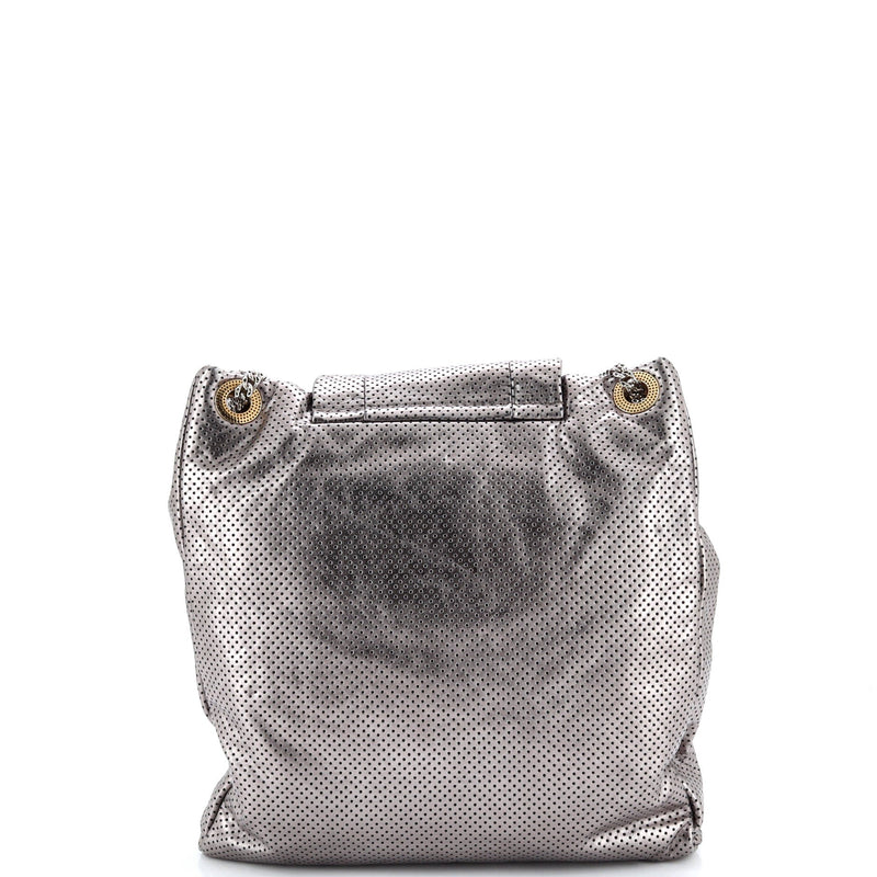 Drill Tote Perforated Leather Large