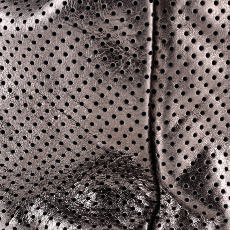 Drill Tote Perforated Leather Large