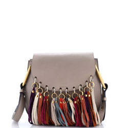 Multicolor Fringe Hudson Bag Leather