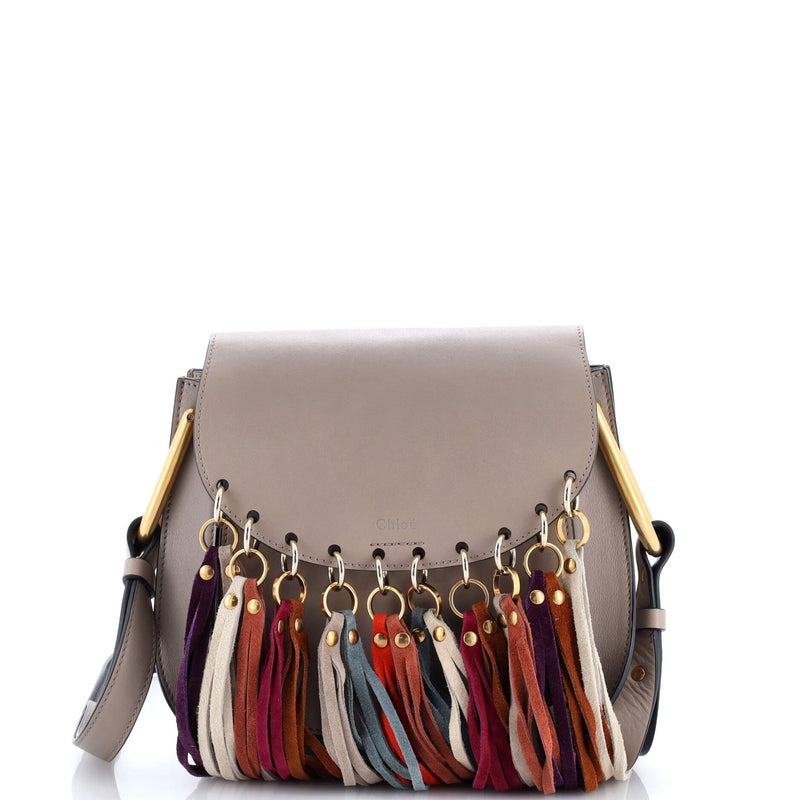 Multicolor Fringe Hudson Bag Leather