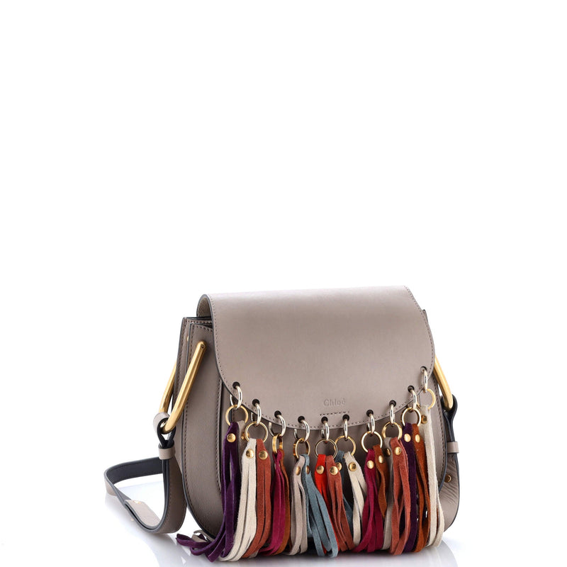 Multicolor Fringe Hudson Bag Leather