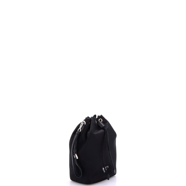 Drawstring Wristlet Bucket Bag Tessuto