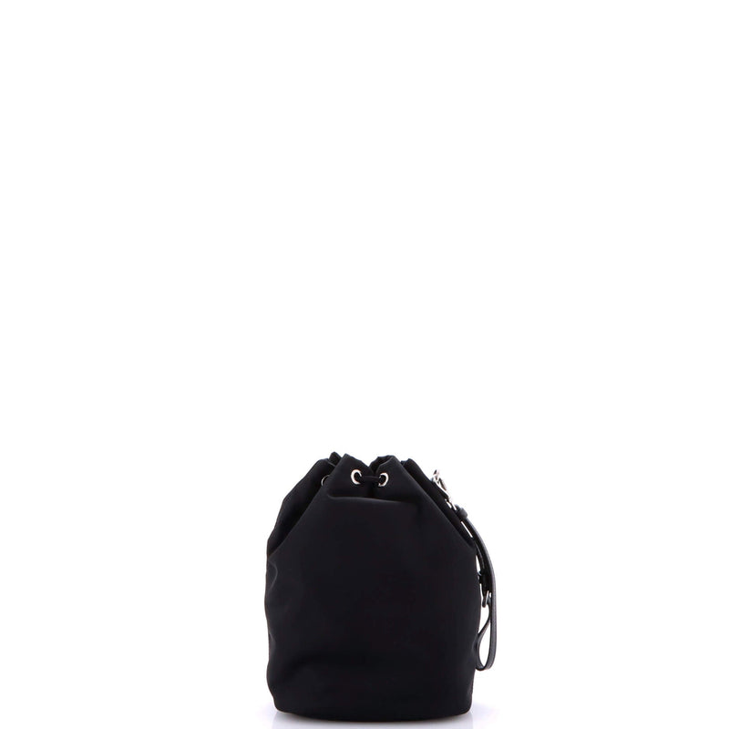 Drawstring Wristlet Bucket Bag Tessuto