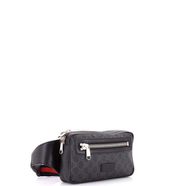 Soft Zip Belt Bag Gg Coated Canvas Small