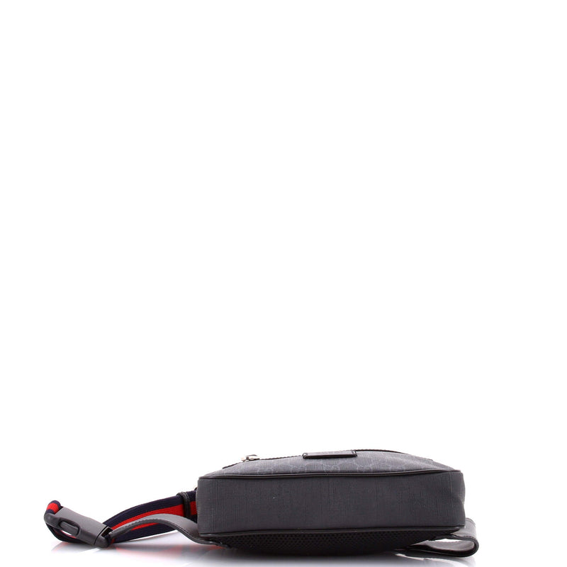 Soft Zip Belt Bag Gg Coated Canvas Small