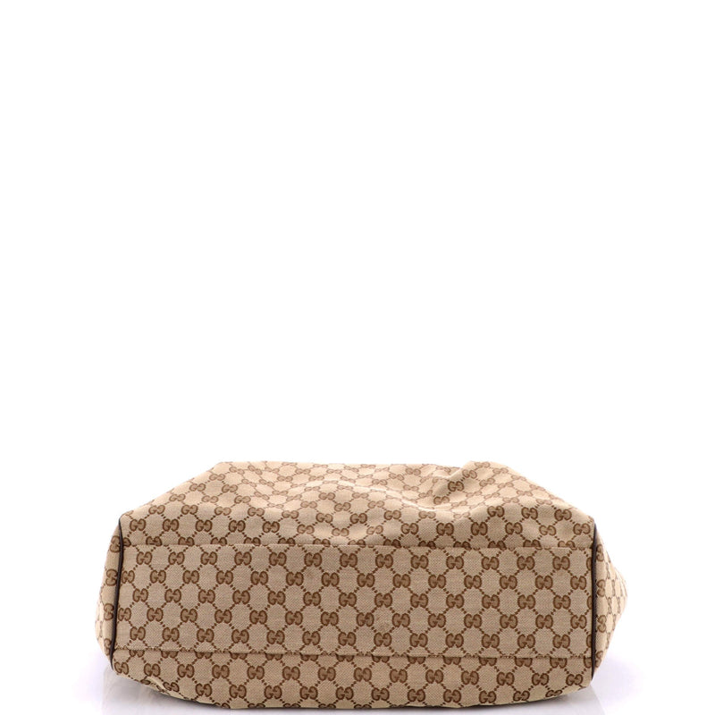 Sukey Tote Gg Canvas With Leather Large