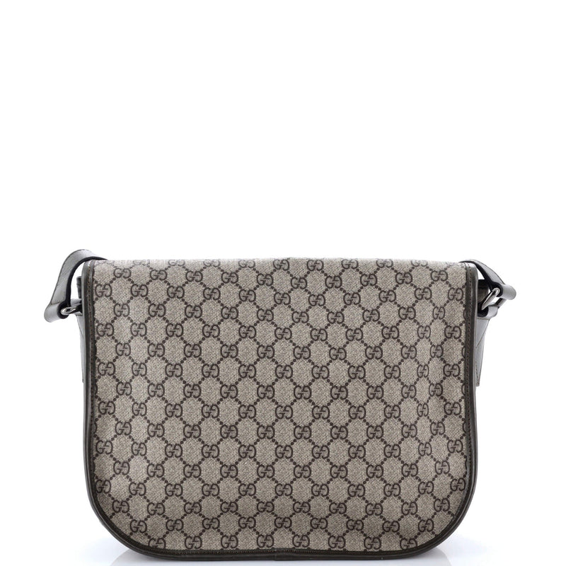Double Buckle Messenger Bag Gg Coated