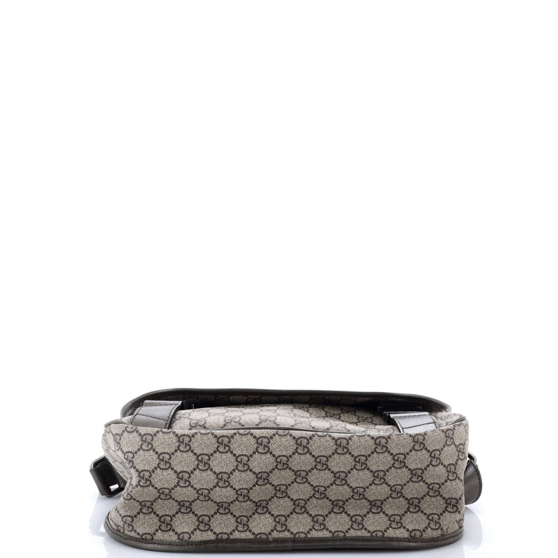 Double Buckle Messenger Bag Gg Coated
