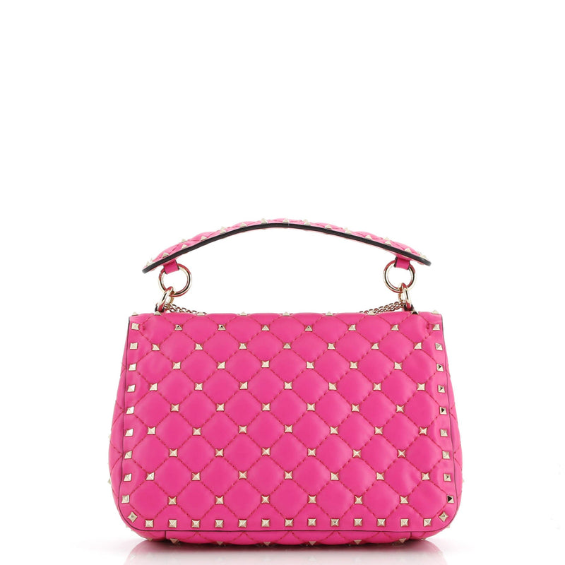 Rockstud Spike Flap Bag Quilted Leather