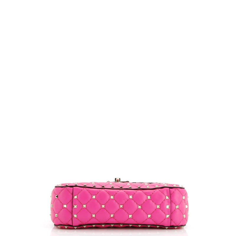 Rockstud Spike Flap Bag Quilted Leather