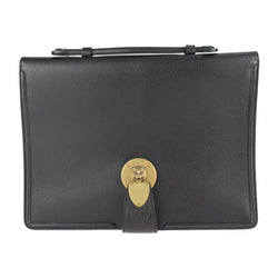 Animalier Lock Flap Briefcase Leather