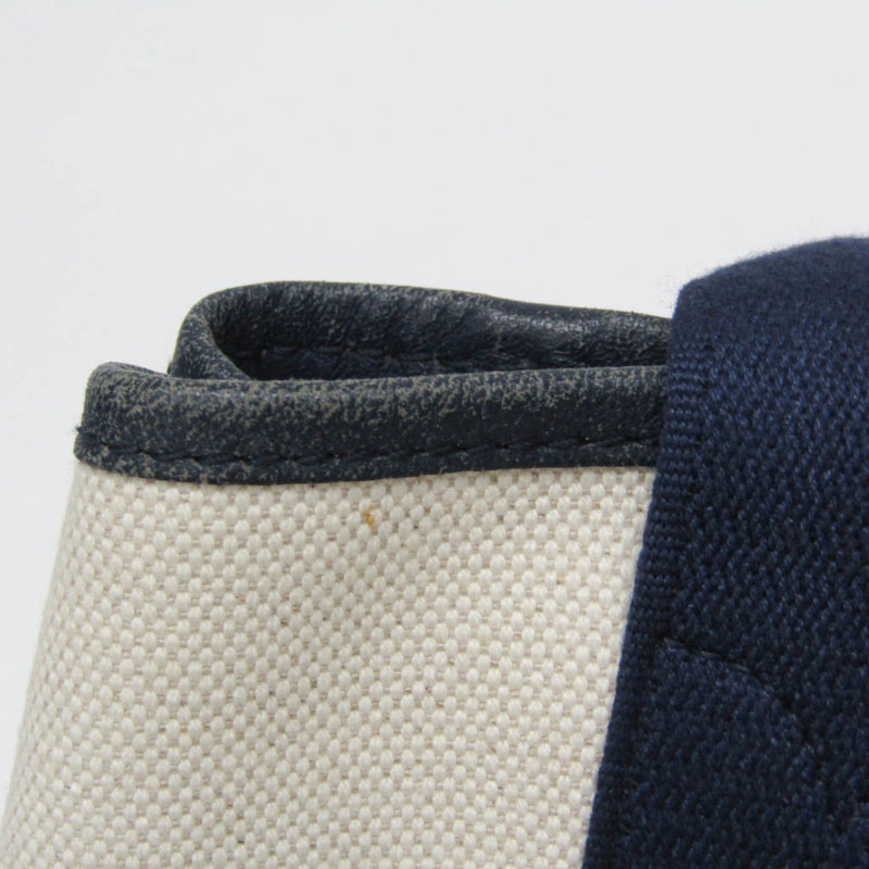 Navy Cabas Canvas With Leather Medium