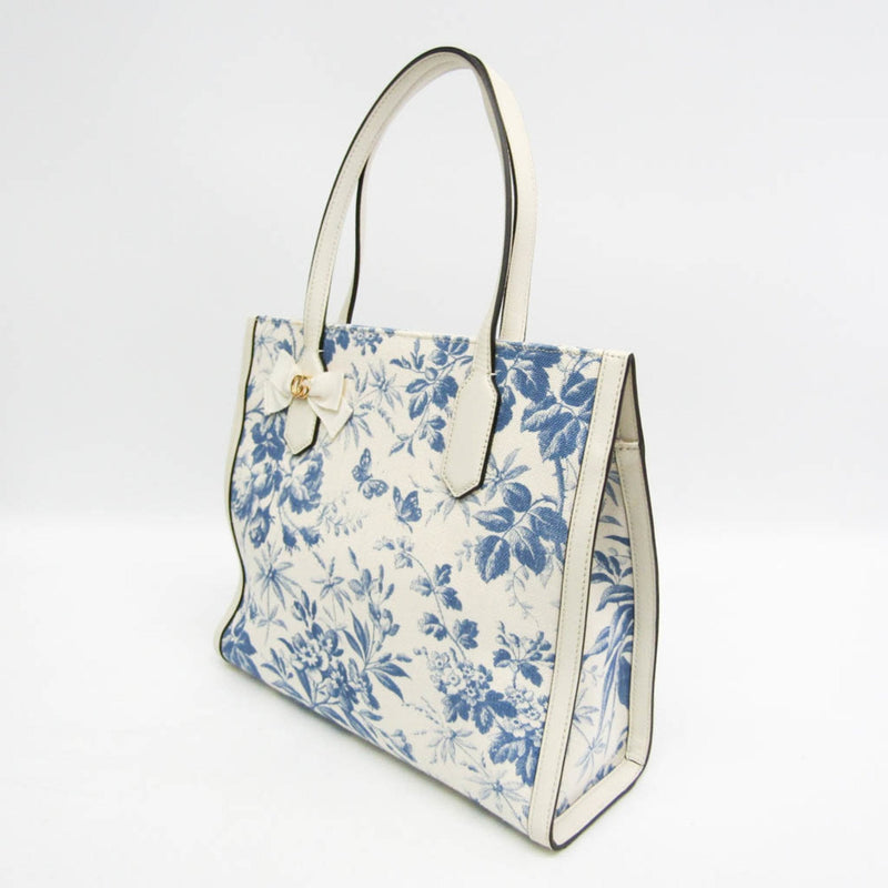 Gg Ribbon Tote Coated Printed Canvas