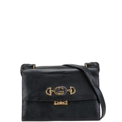 Zumi Flap Shoulder Bag Leather Small