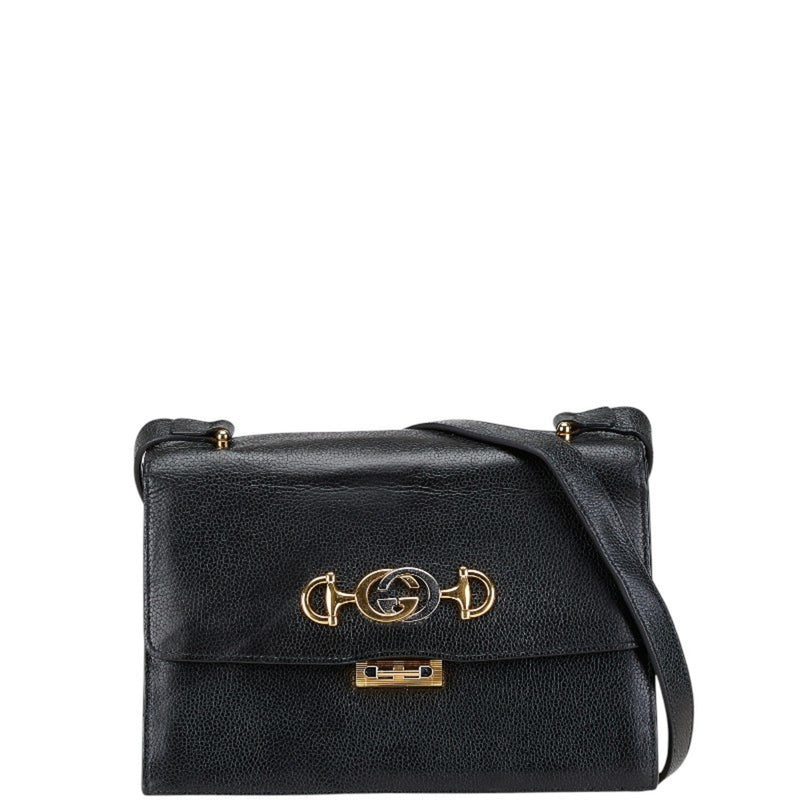 Zumi Flap Shoulder Bag Leather Small