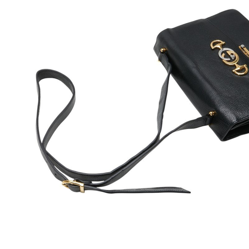 Zumi Flap Shoulder Bag Leather Small