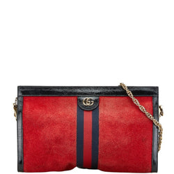 Ophidia Chain Shoulder Bag Suede Medium