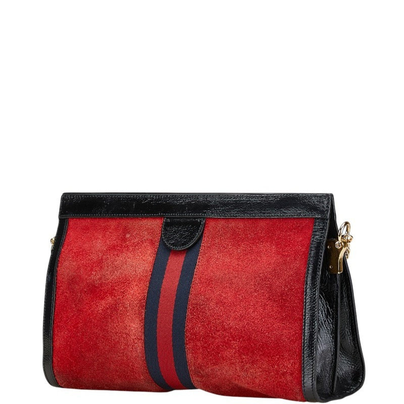 Ophidia Chain Shoulder Bag Suede Medium