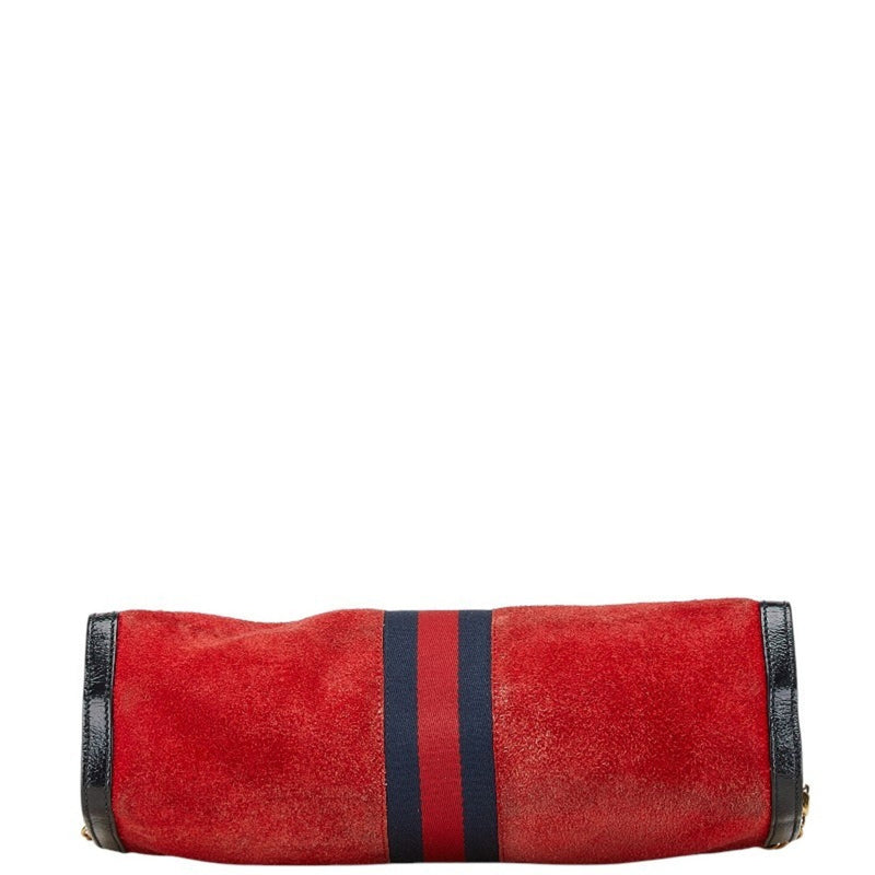 Ophidia Chain Shoulder Bag Suede Medium