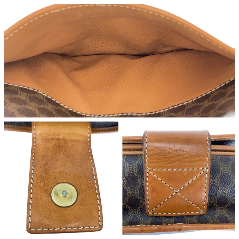 Vintage Saddle Flap Shoulder Bag Macadam