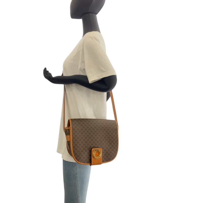 Vintage Saddle Flap Shoulder Bag Macadam