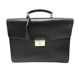 Squeeze Lock Briefcase Leather