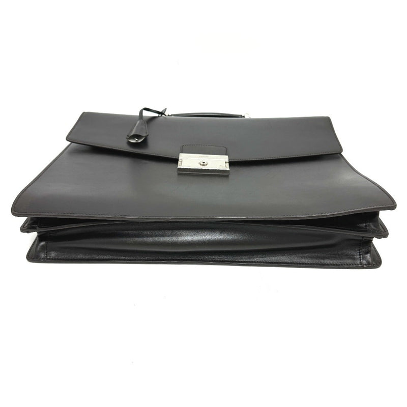 Squeeze Lock Briefcase Leather