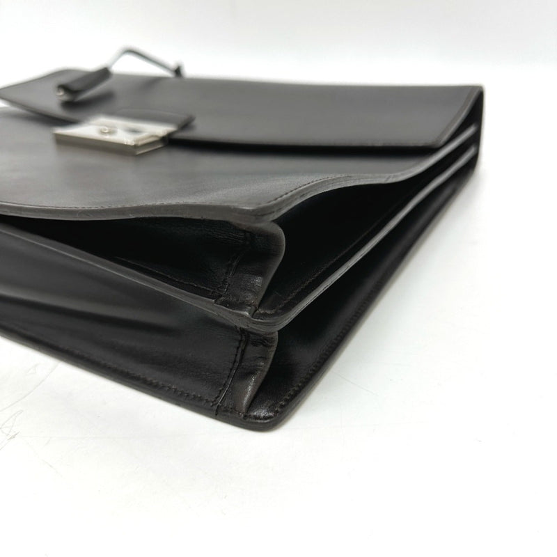 Squeeze Lock Briefcase Leather