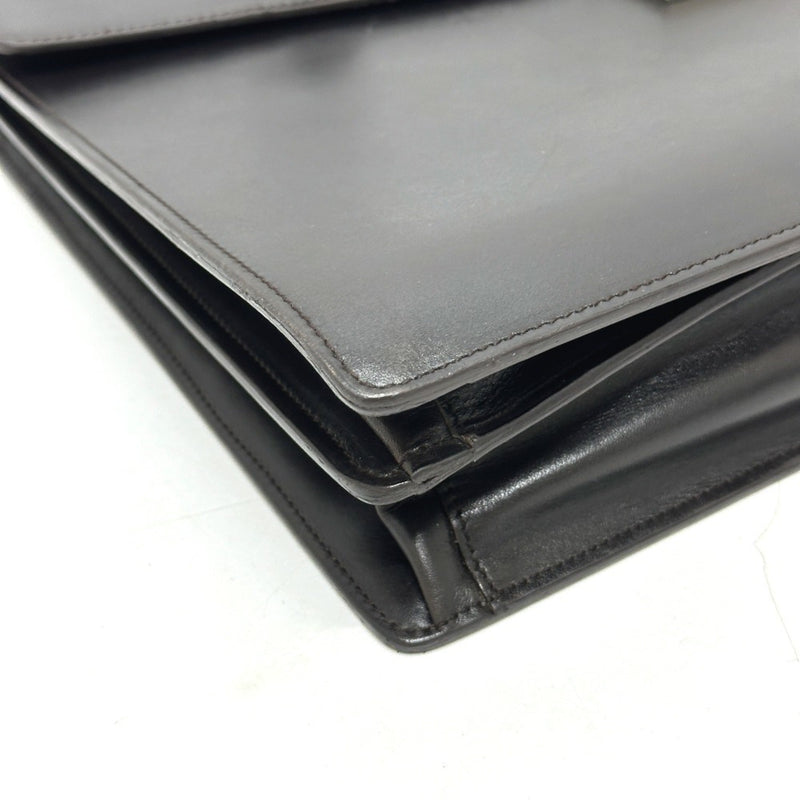 Squeeze Lock Briefcase Leather