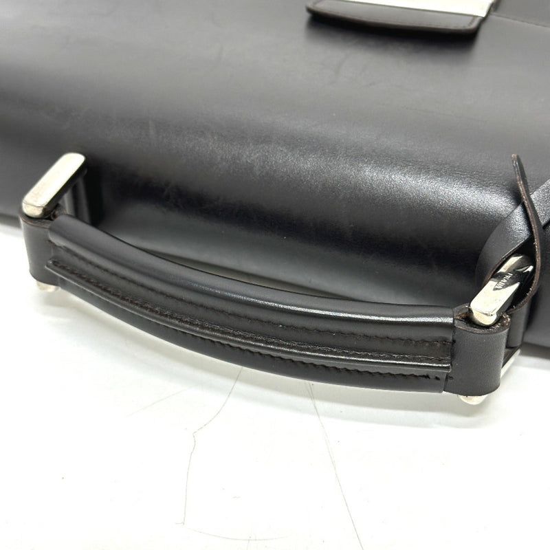 Squeeze Lock Briefcase Leather