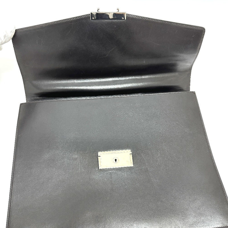 Squeeze Lock Briefcase Leather