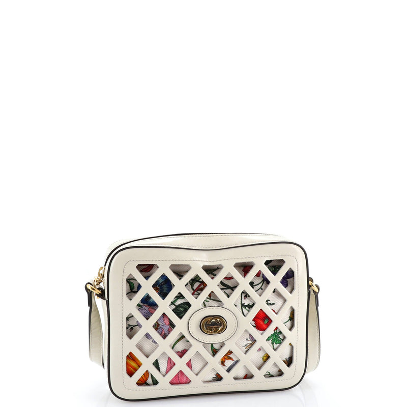 Camera Crossbody Bag Cutout Leather With