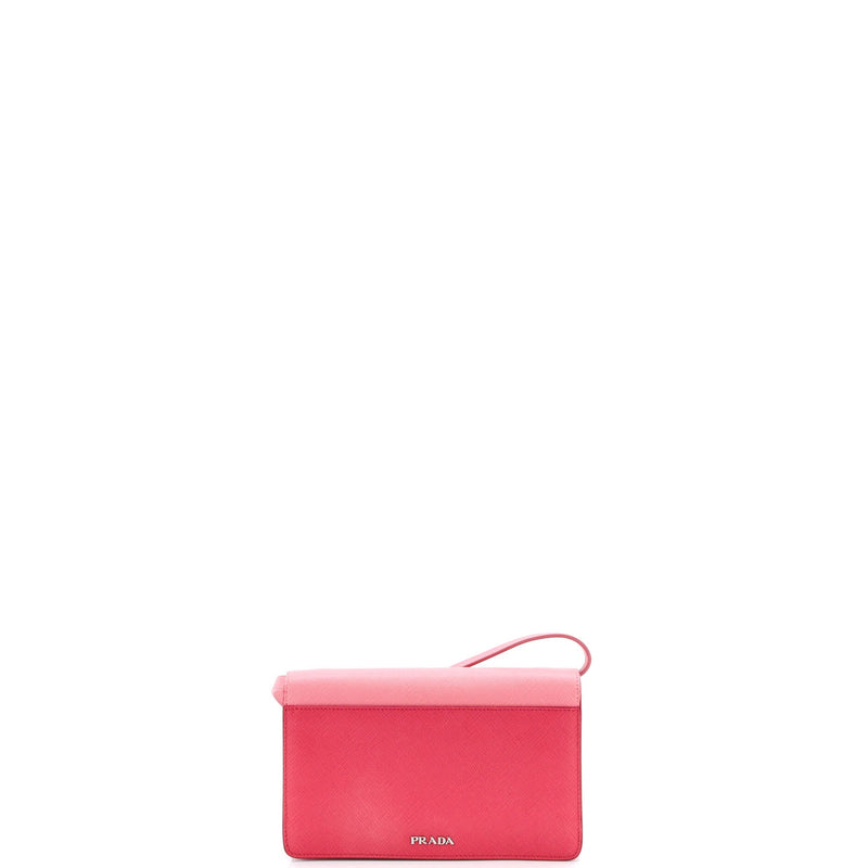 Turn Lock Wallet Crossbody Saffiano