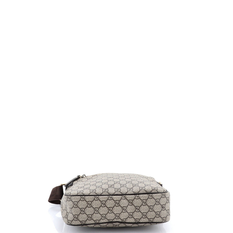Front Zip Messenger Gg Coated Canvas
