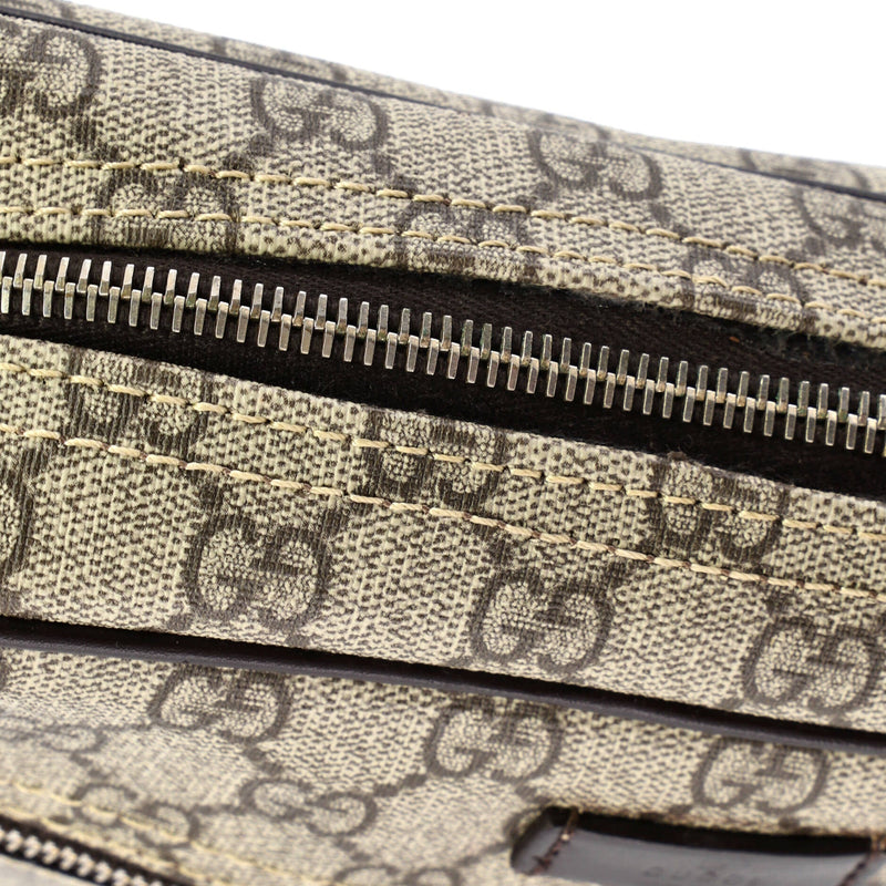 Front Zip Messenger Gg Coated Canvas