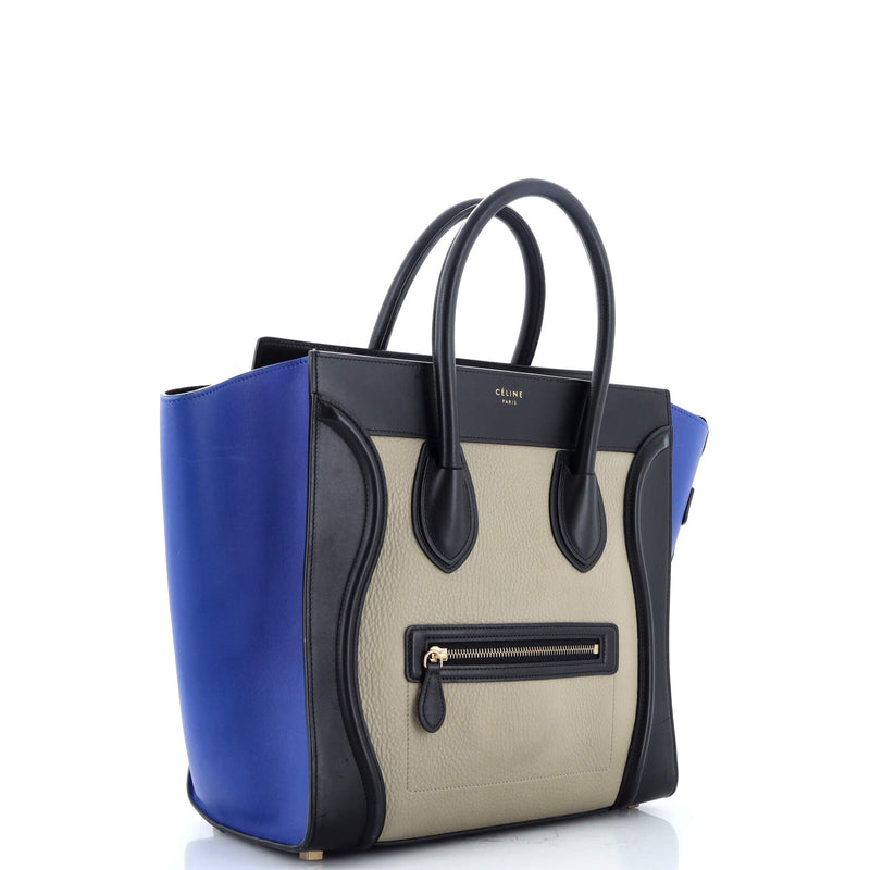 Tricolor Luggage Bag Leather Mini