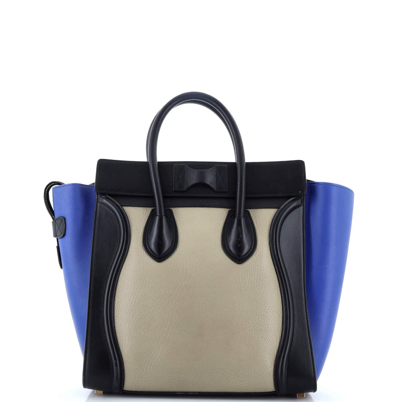 Tricolor Luggage Bag Leather Mini