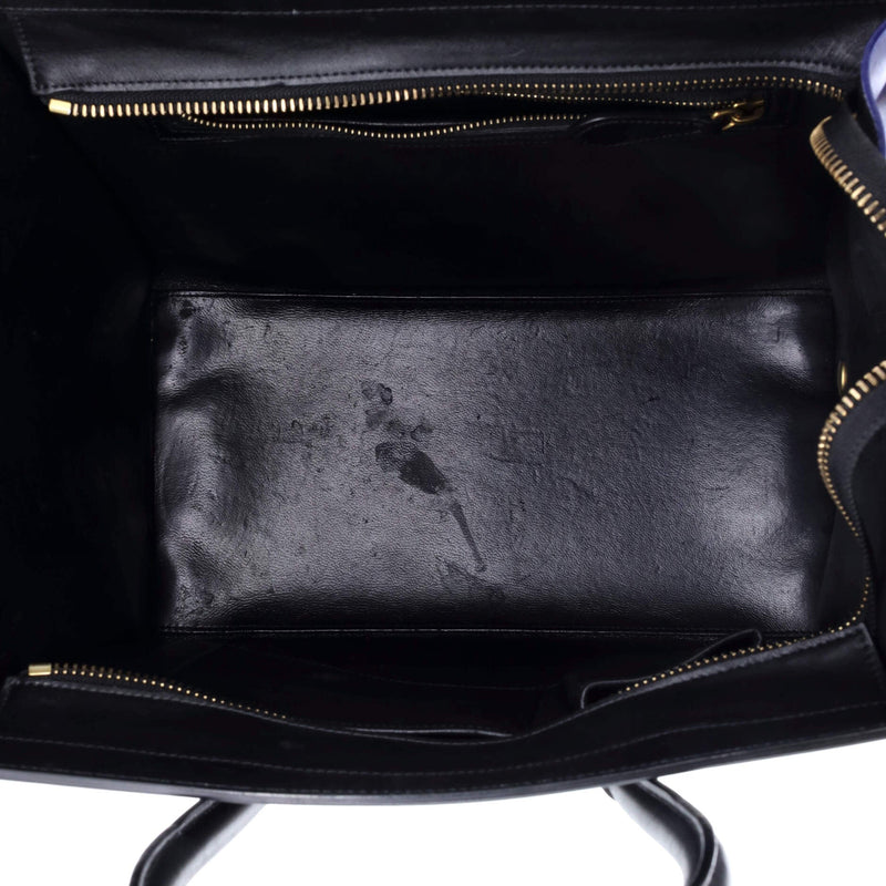 Tricolor Luggage Bag Leather Mini